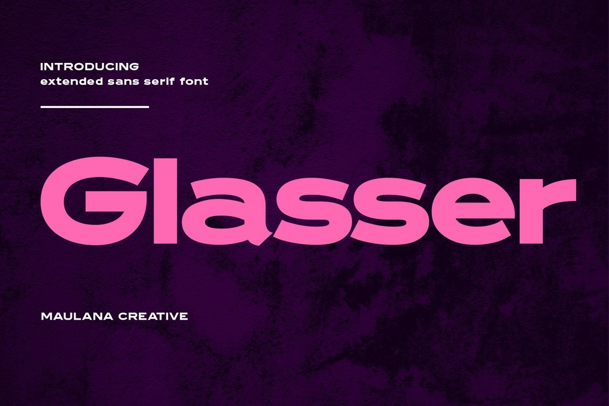 Пример шрифта Glasser