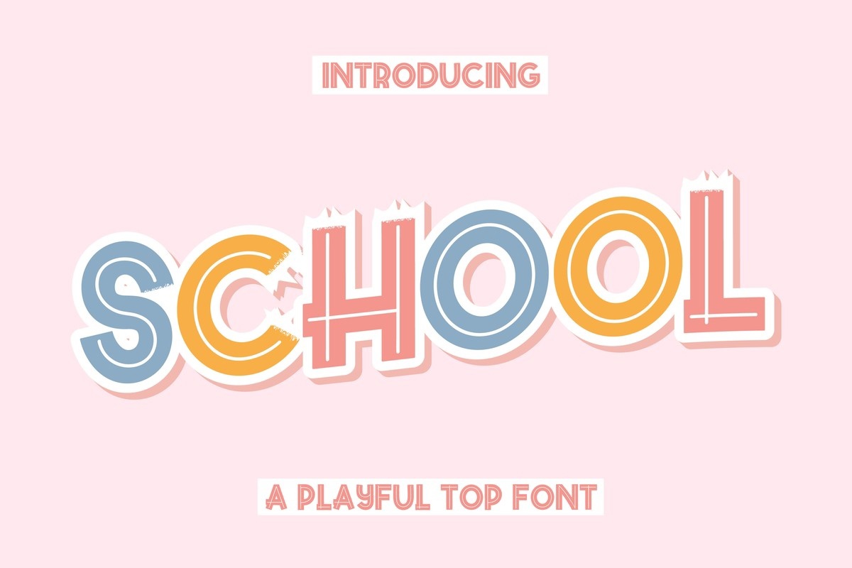 Пример шрифта School