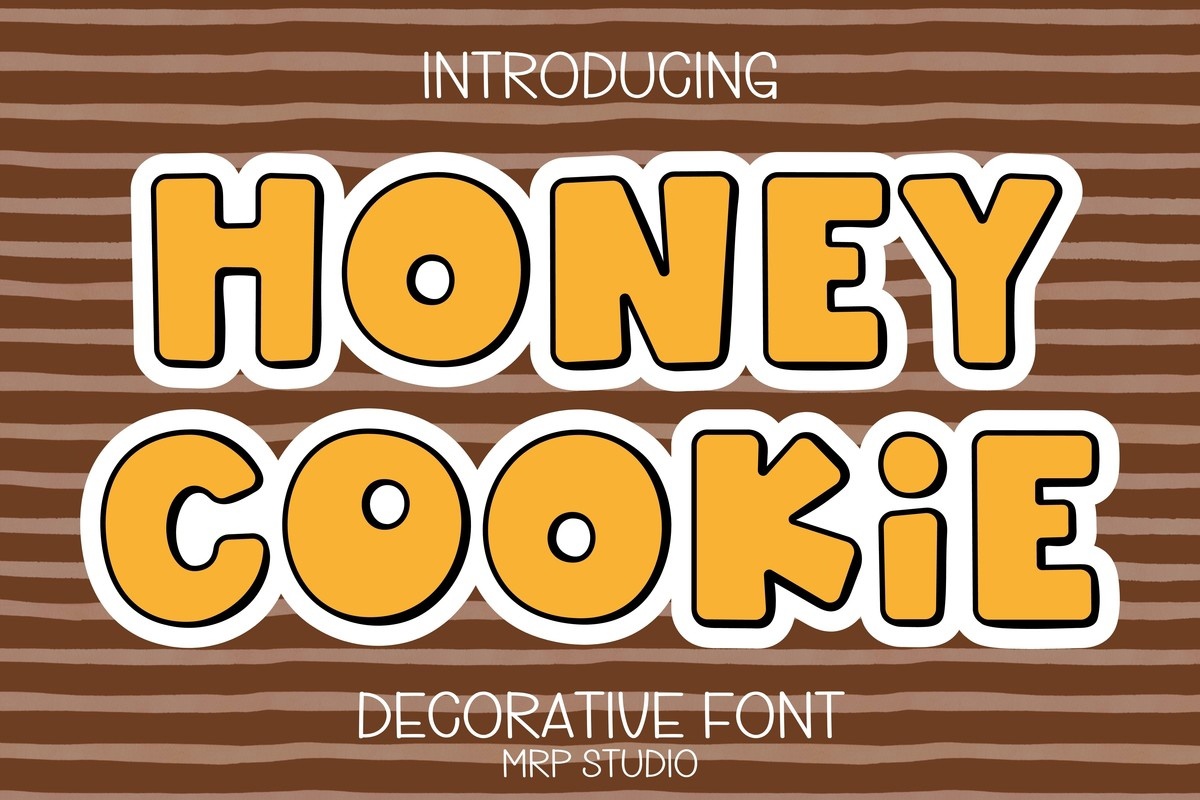 Пример шрифта Honey Cookie