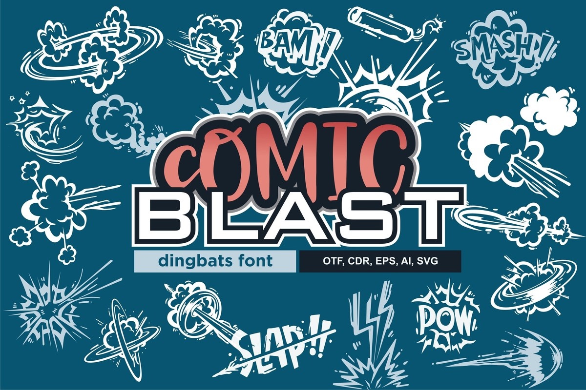 Пример шрифта Comic Blast