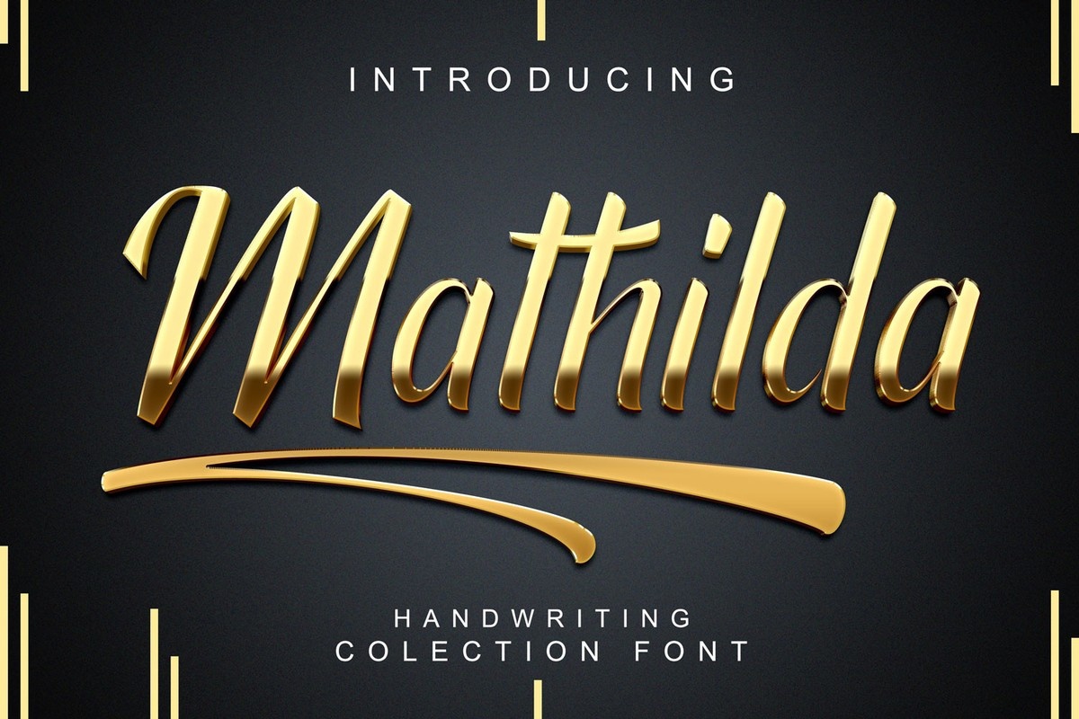 Пример шрифта Mathilda