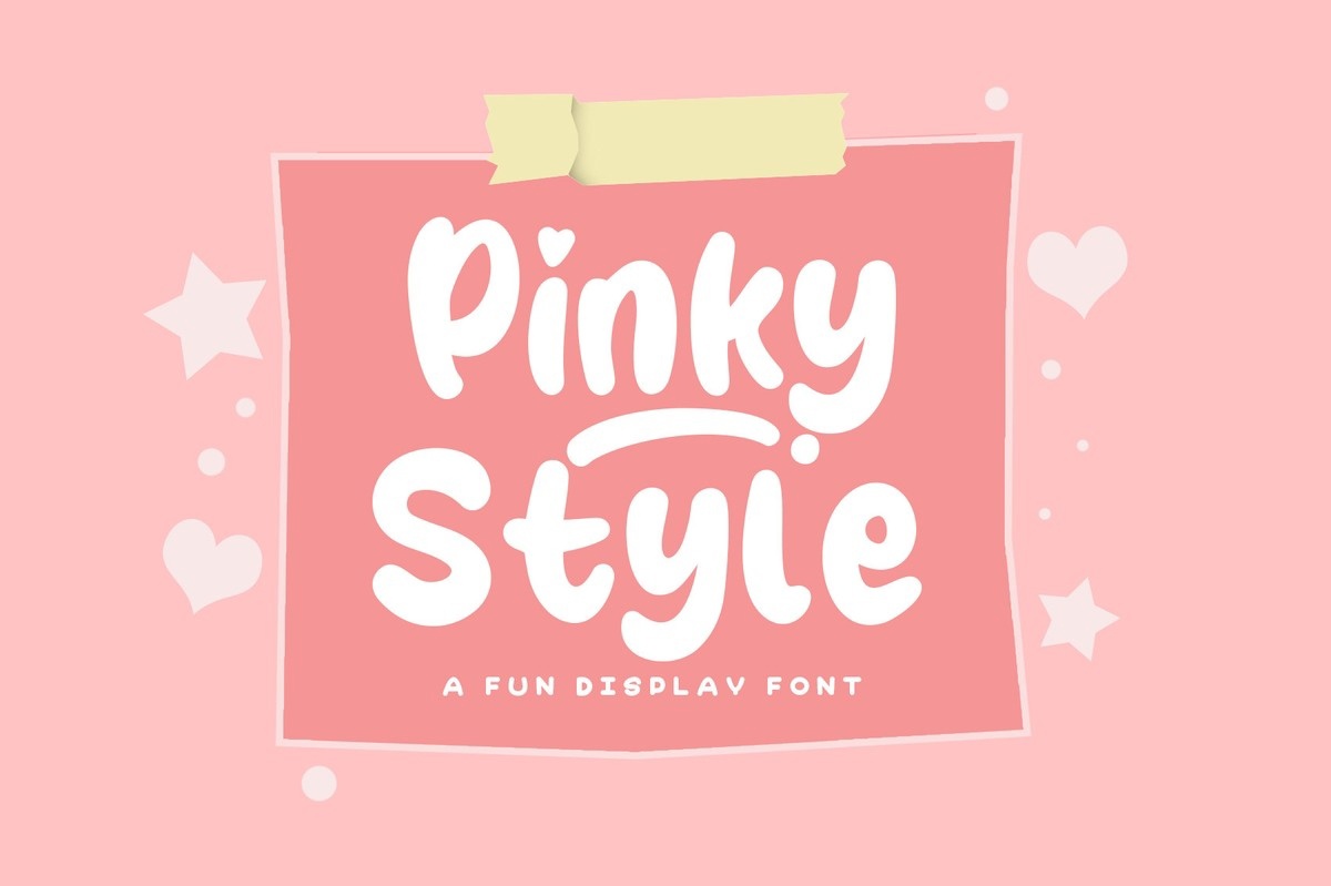 Пример шрифта Pinky Style