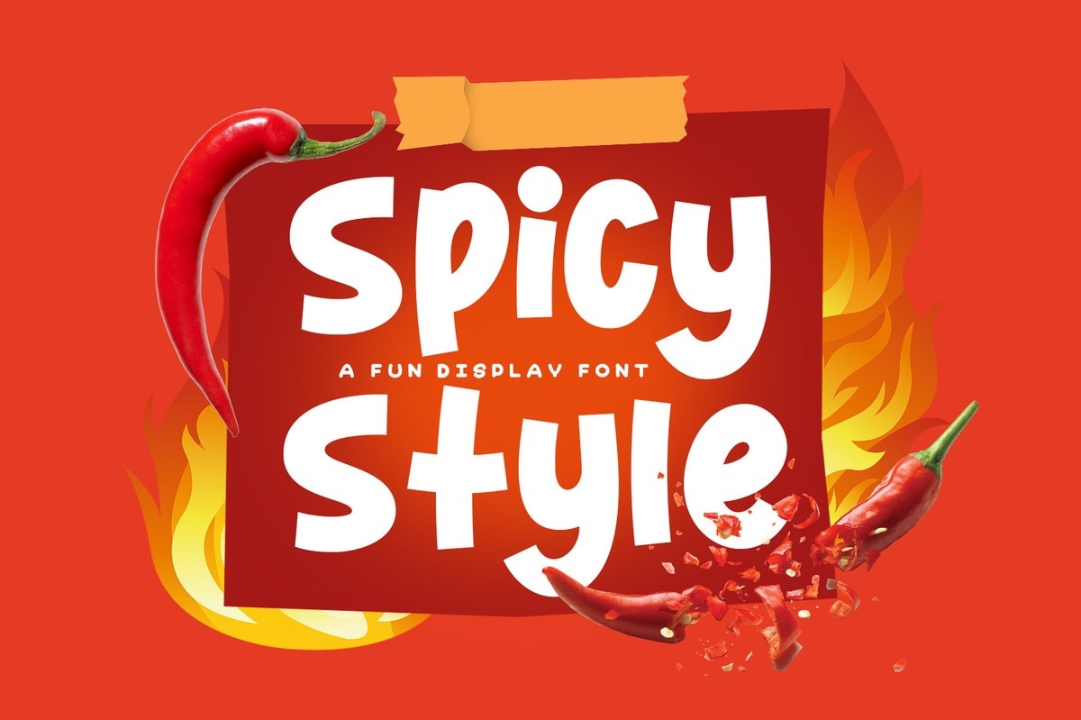 Пример шрифта Spicy Style