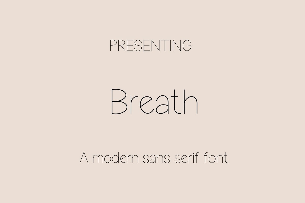 Пример шрифта Breath