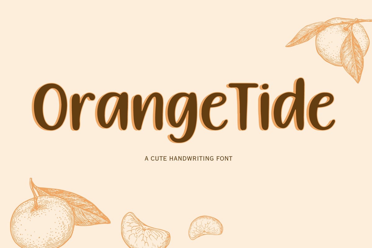 Пример шрифта Orangetide Regular
