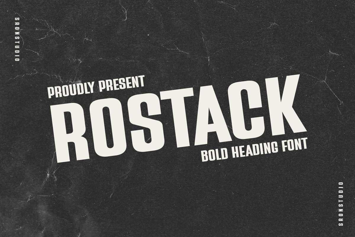 Пример шрифта Rostack