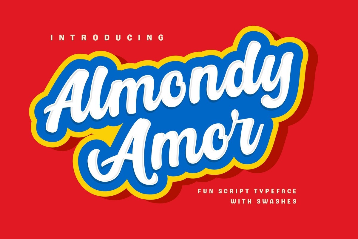 Пример шрифта Almondy
