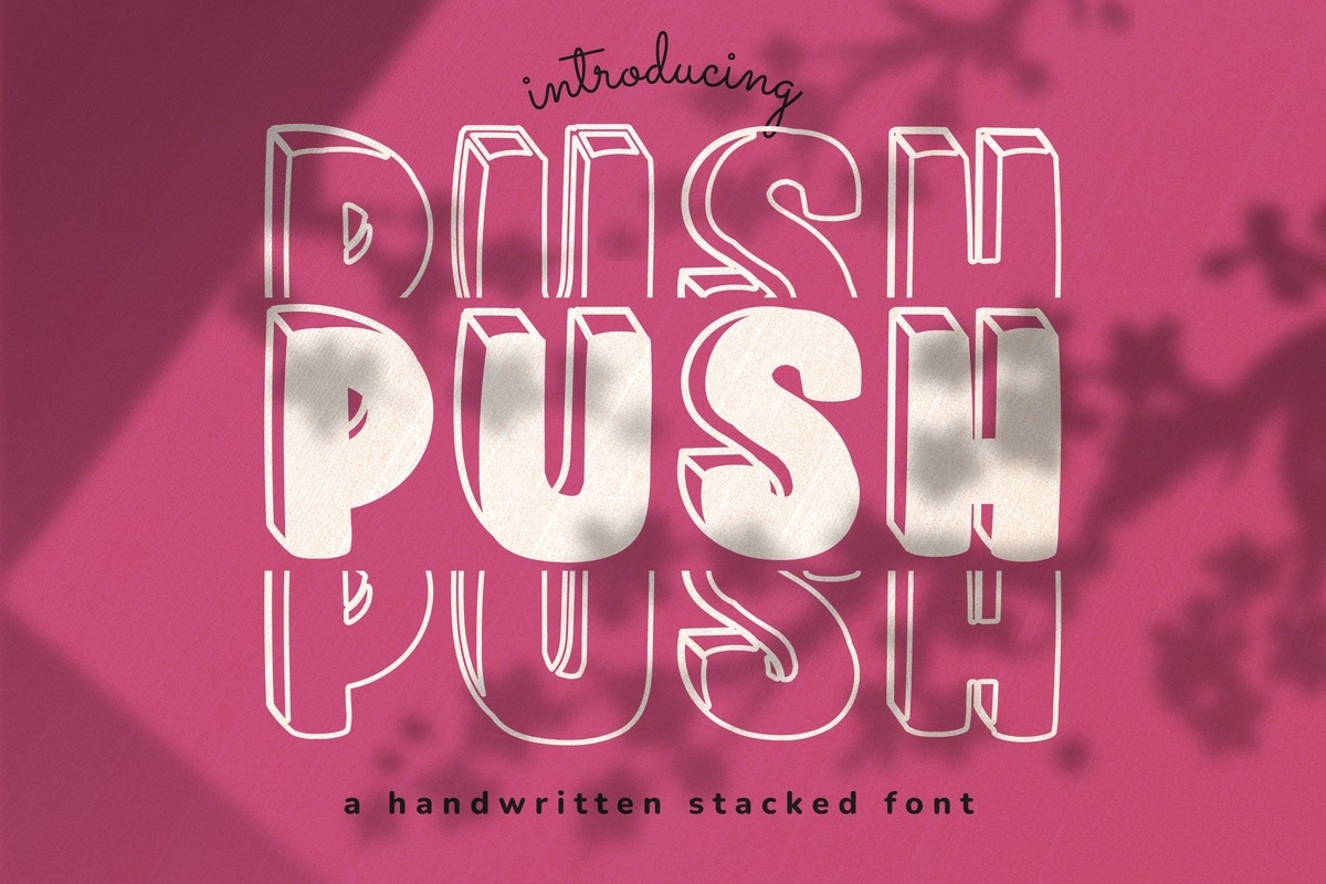 Пример шрифта Push Stacked
