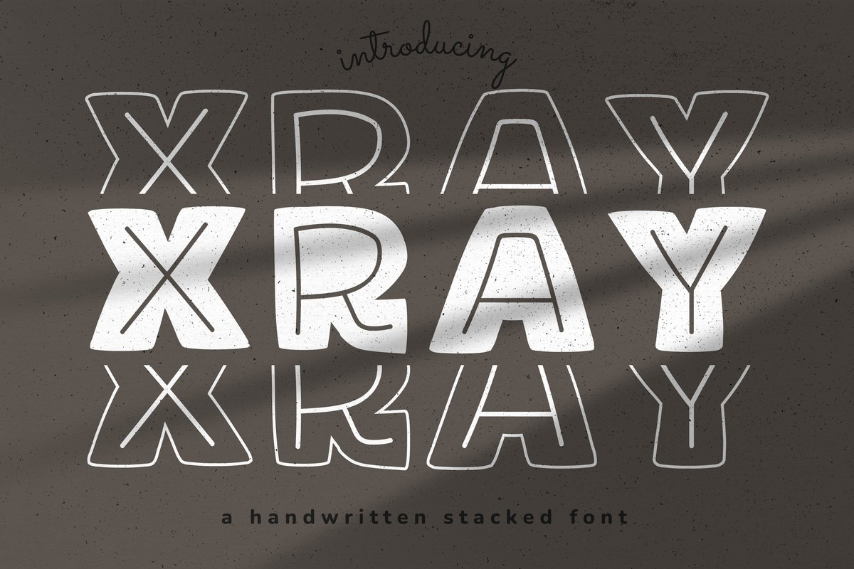 Пример шрифта X-Ray Stacked