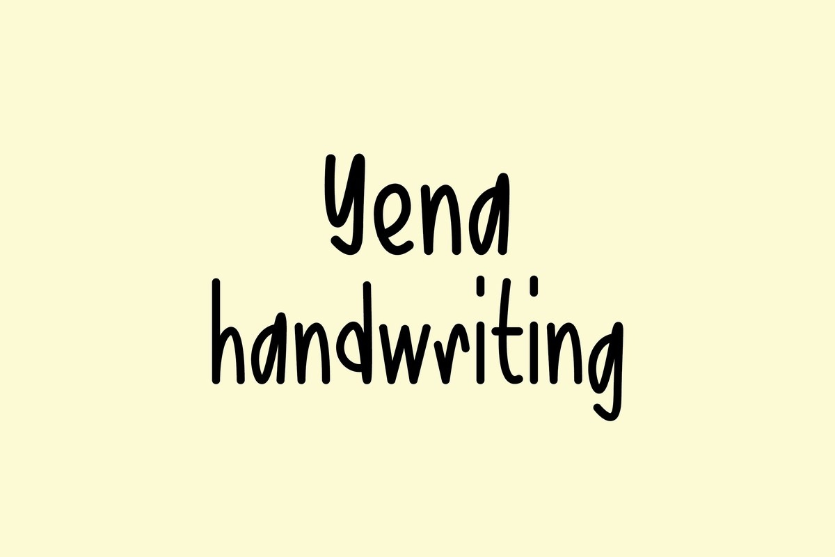 Пример шрифта Yena