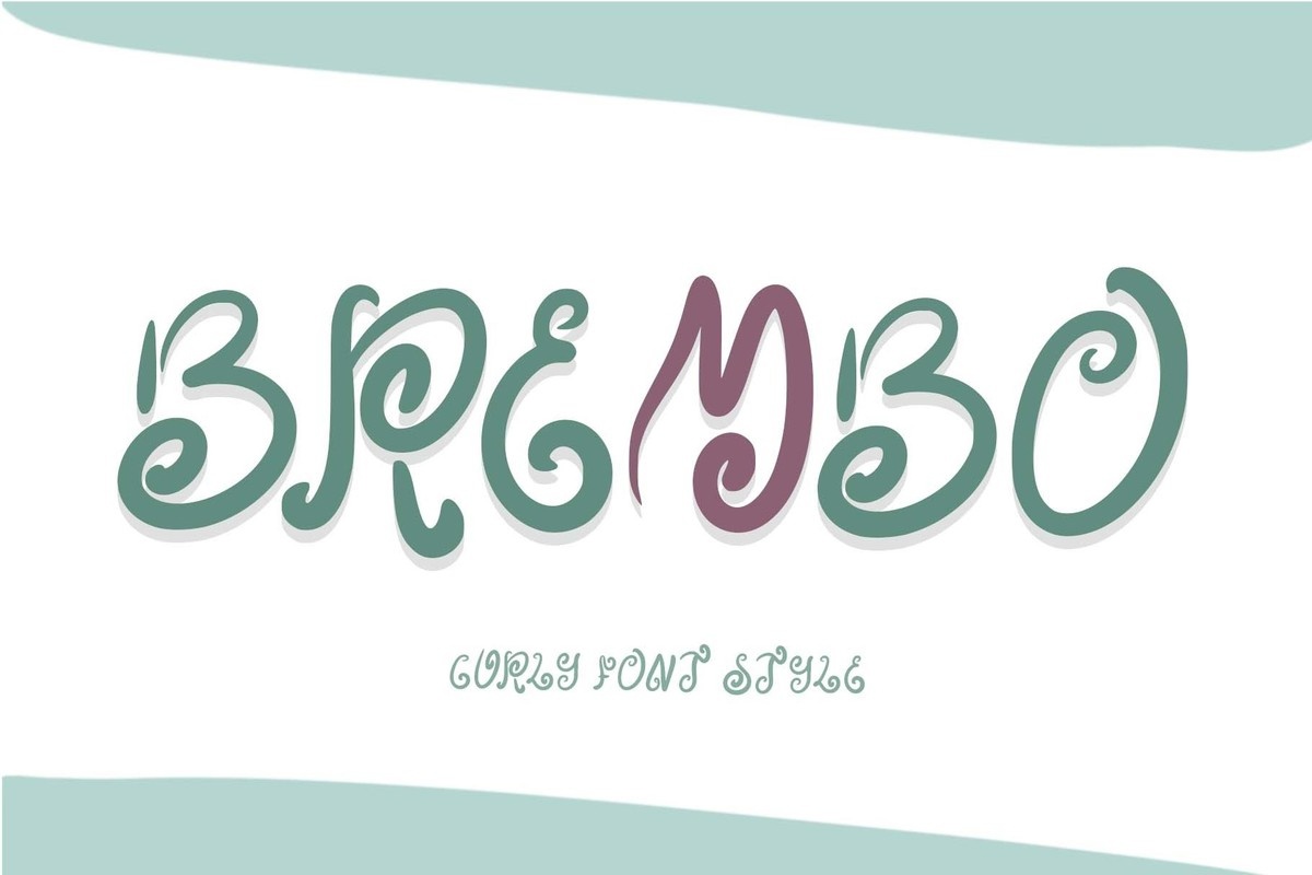 Пример шрифта Brembo
