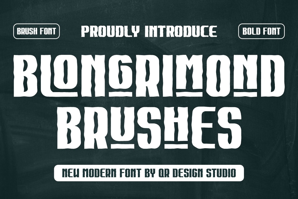 Пример шрифта Blongrimond Brushes