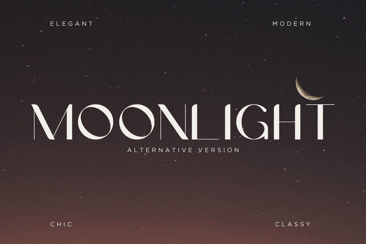 Пример шрифта Moonlight Alternative