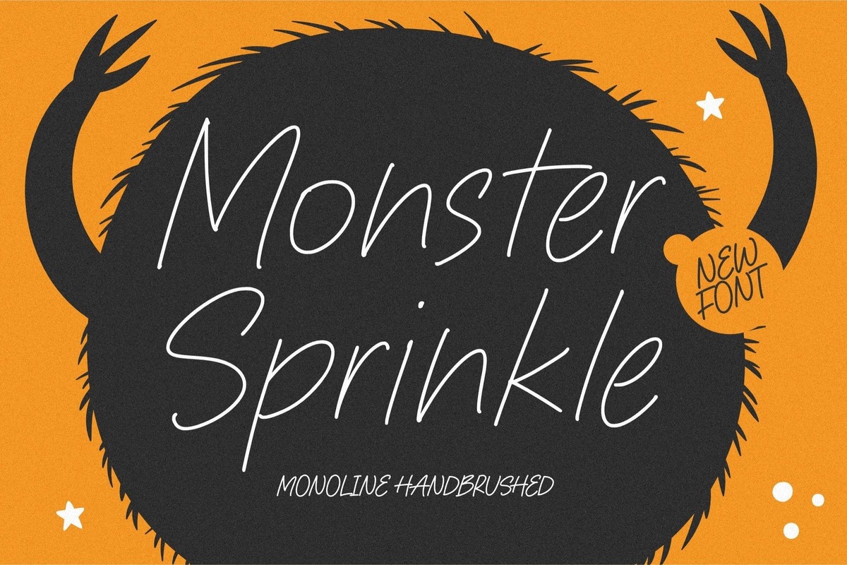 Пример шрифта Monster Sprinkle Regular