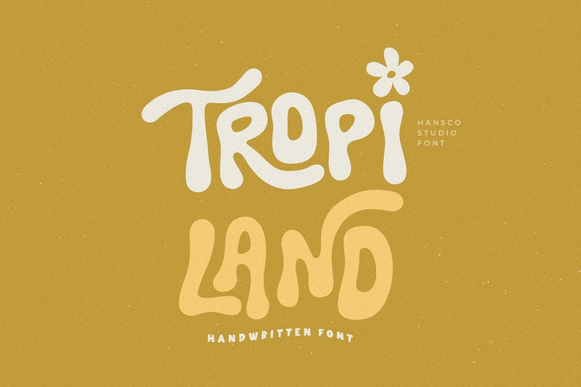 Пример шрифта Tropi Land Regular