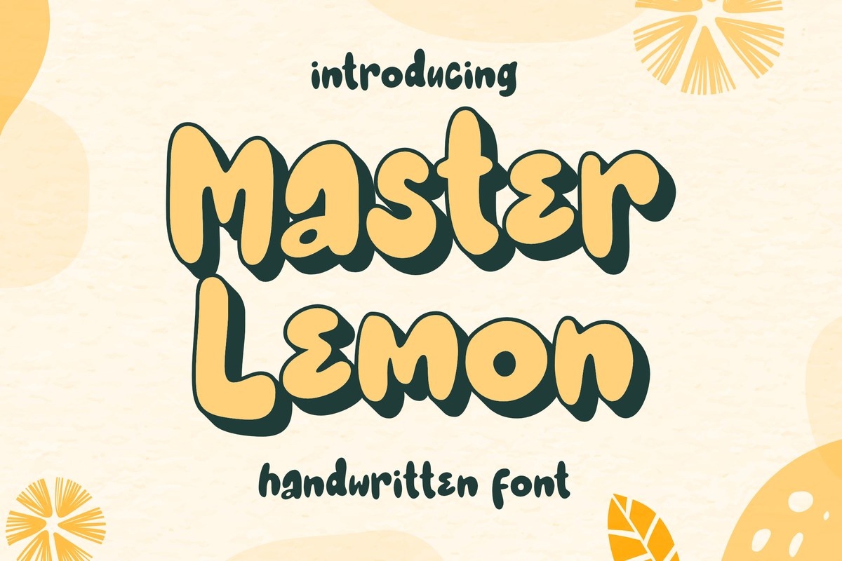 Пример шрифта Master Lemon Extrude-Regular