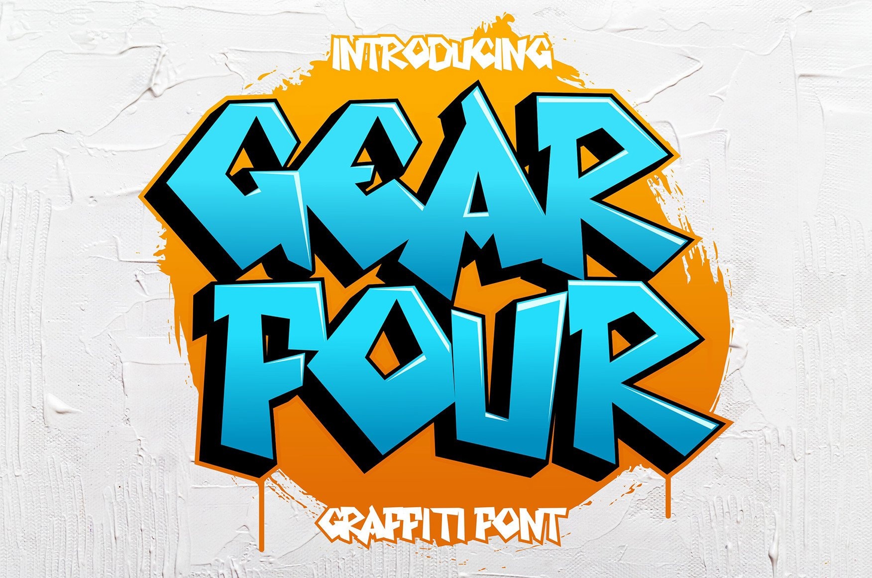 Пример шрифта Gear Four Regular