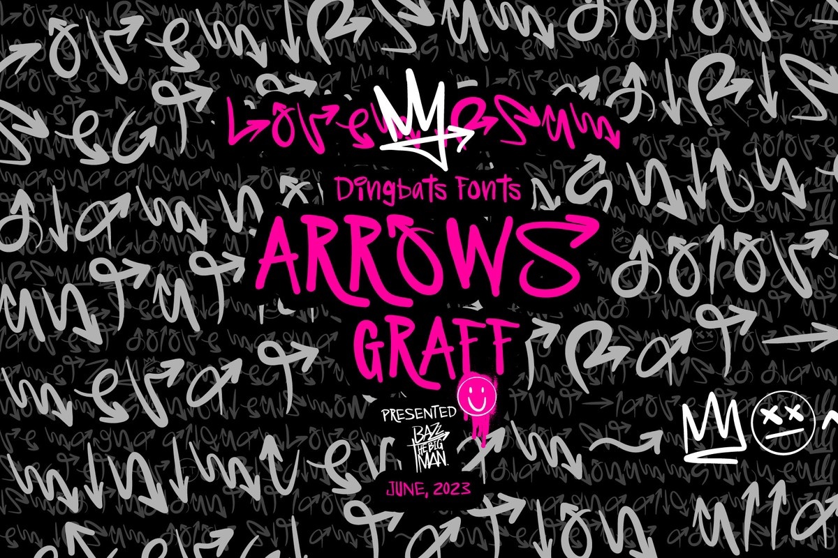 Пример шрифта Arrows Graff Regular