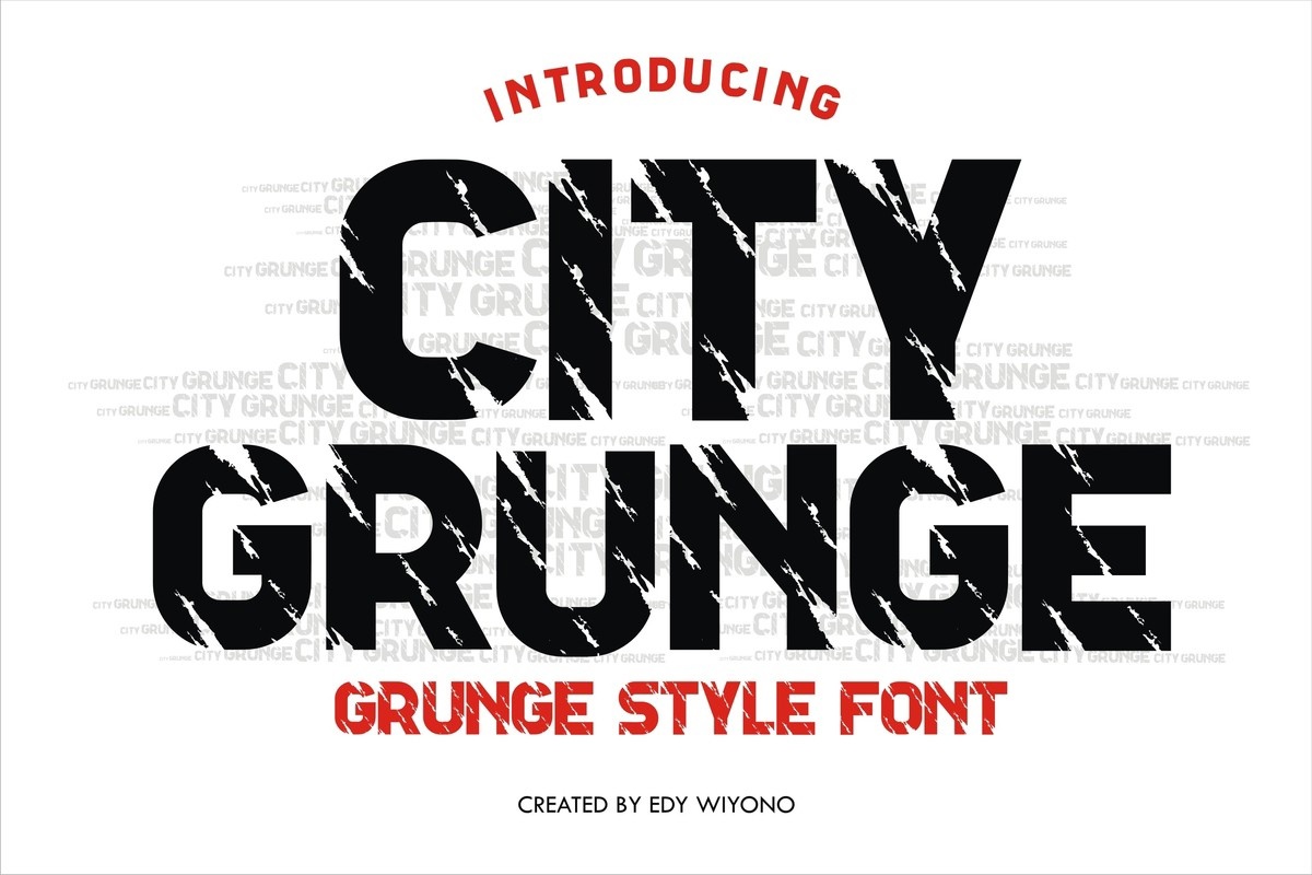 Пример шрифта City Grunge Regular