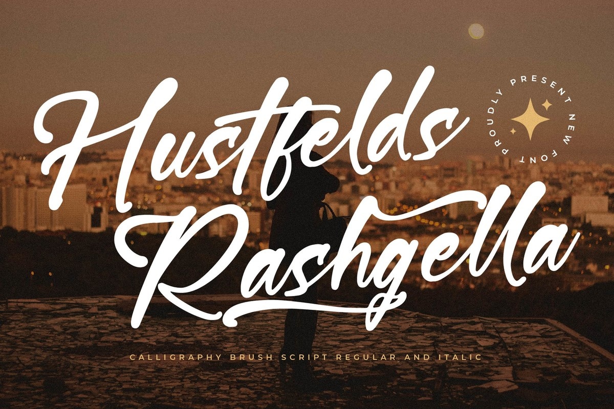 Пример шрифта Hustfelds Rashgella