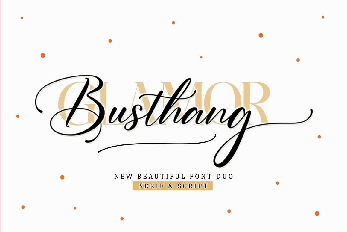 Пример шрифта Busthang Glamor