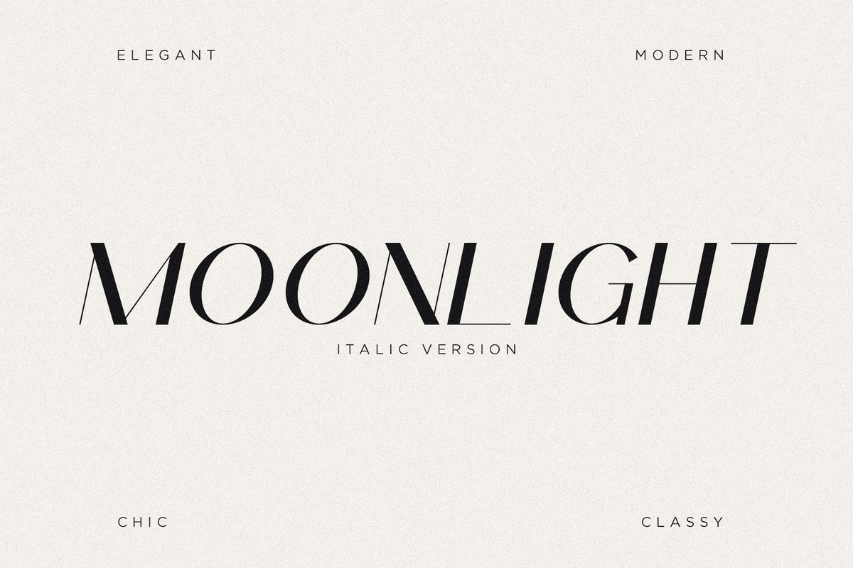Пример шрифта Moonlight Italic