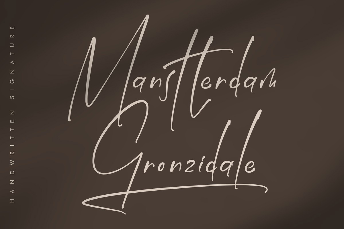 Пример шрифта Manstterdam Gronzidale