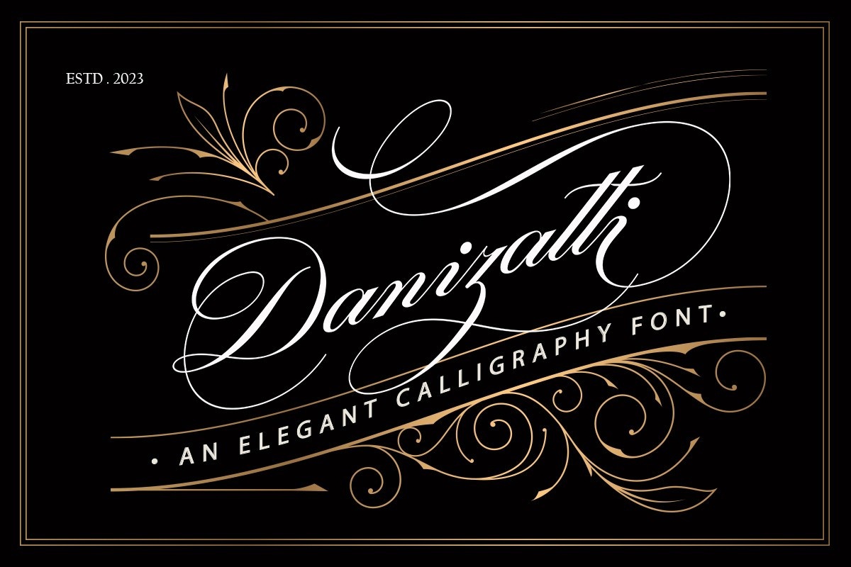 Пример шрифта Danizatti