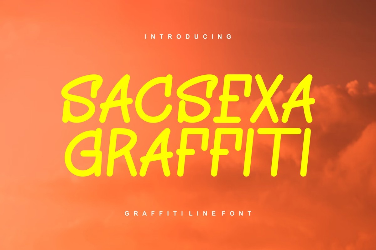 Пример шрифта Sacsexa Graffiti