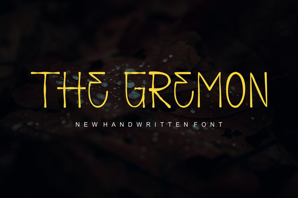 Пример шрифта The Gremon