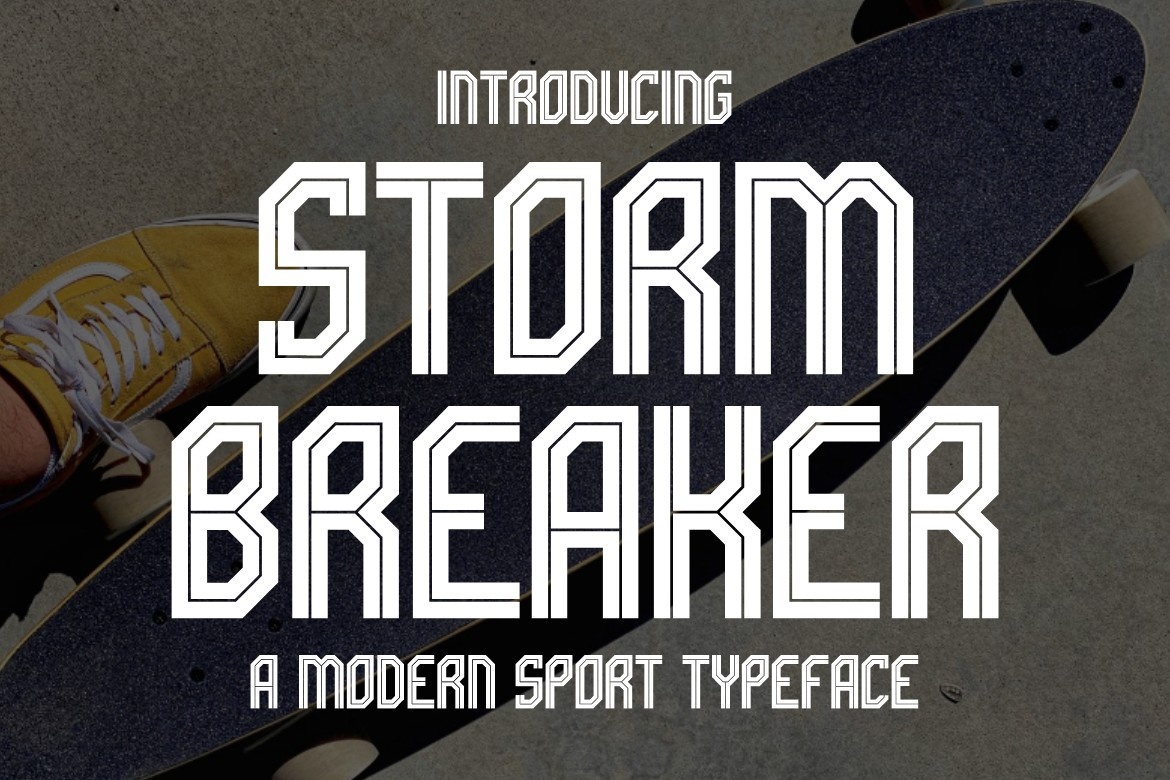 Пример шрифта Storm Breaker