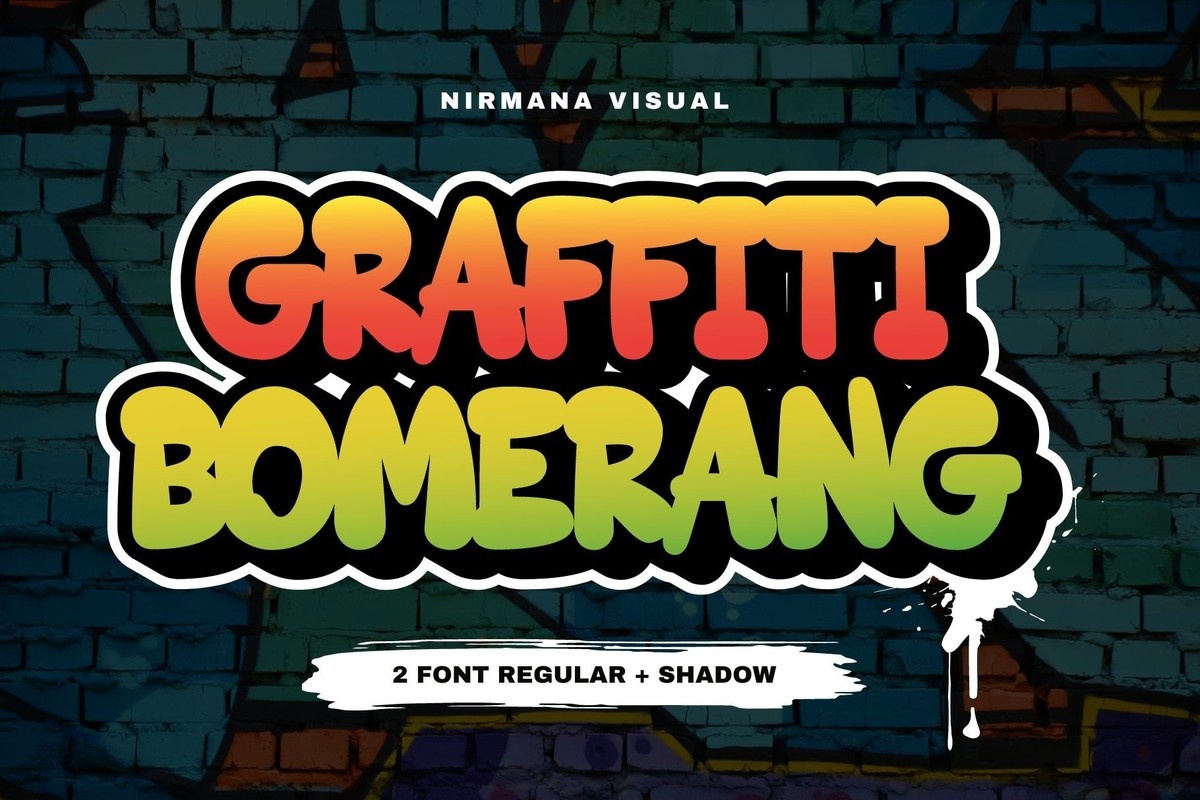 Пример шрифта Graffiti Bomerang