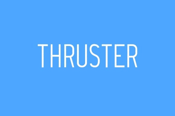 Пример шрифта Thruster Regular