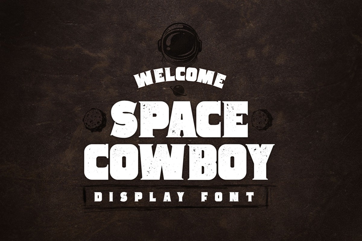 Пример шрифта Space Cowboy