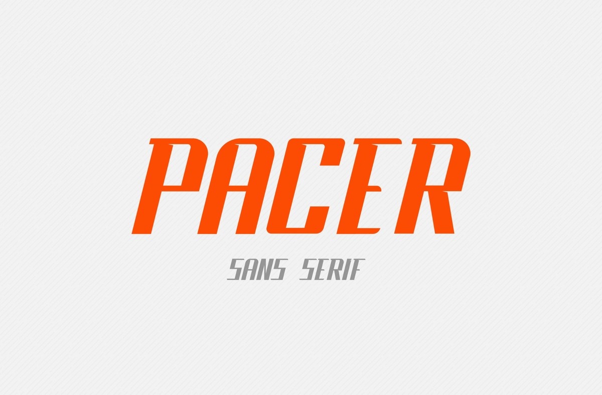 Пример шрифта Pacer
