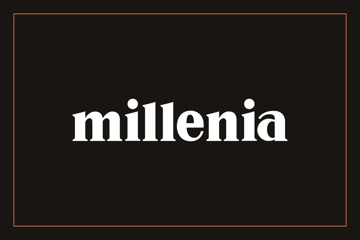 Пример шрифта Millenia Regular