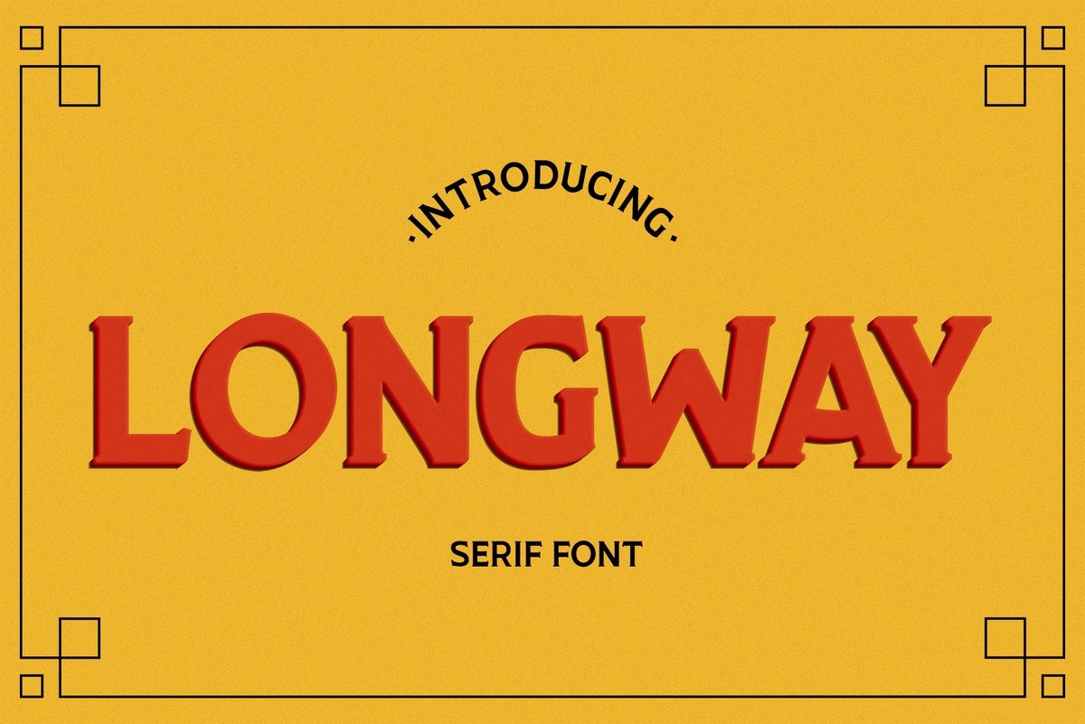 Пример шрифта Longway