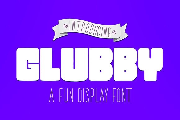 Пример шрифта Glubby