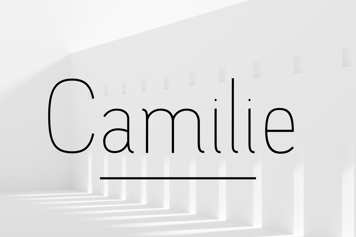 Пример шрифта Camilie Regular