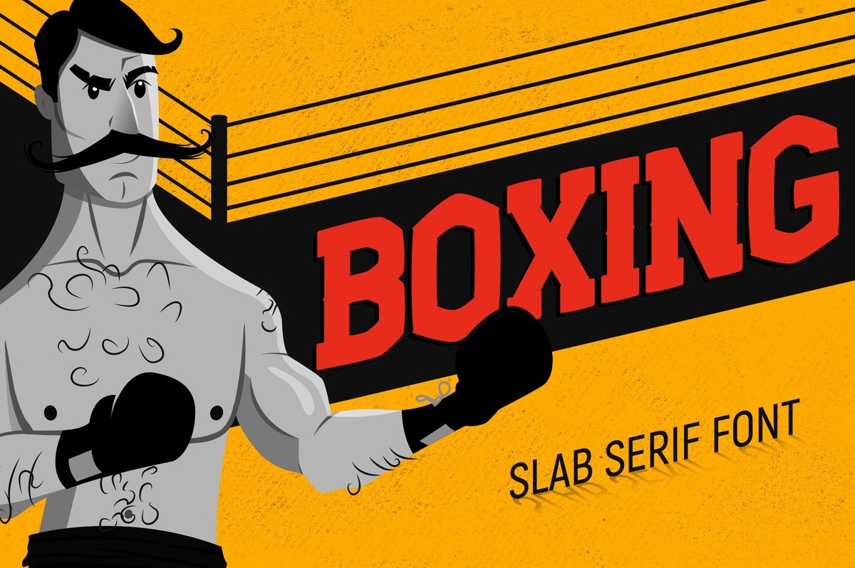 Пример шрифта Boxing Regular