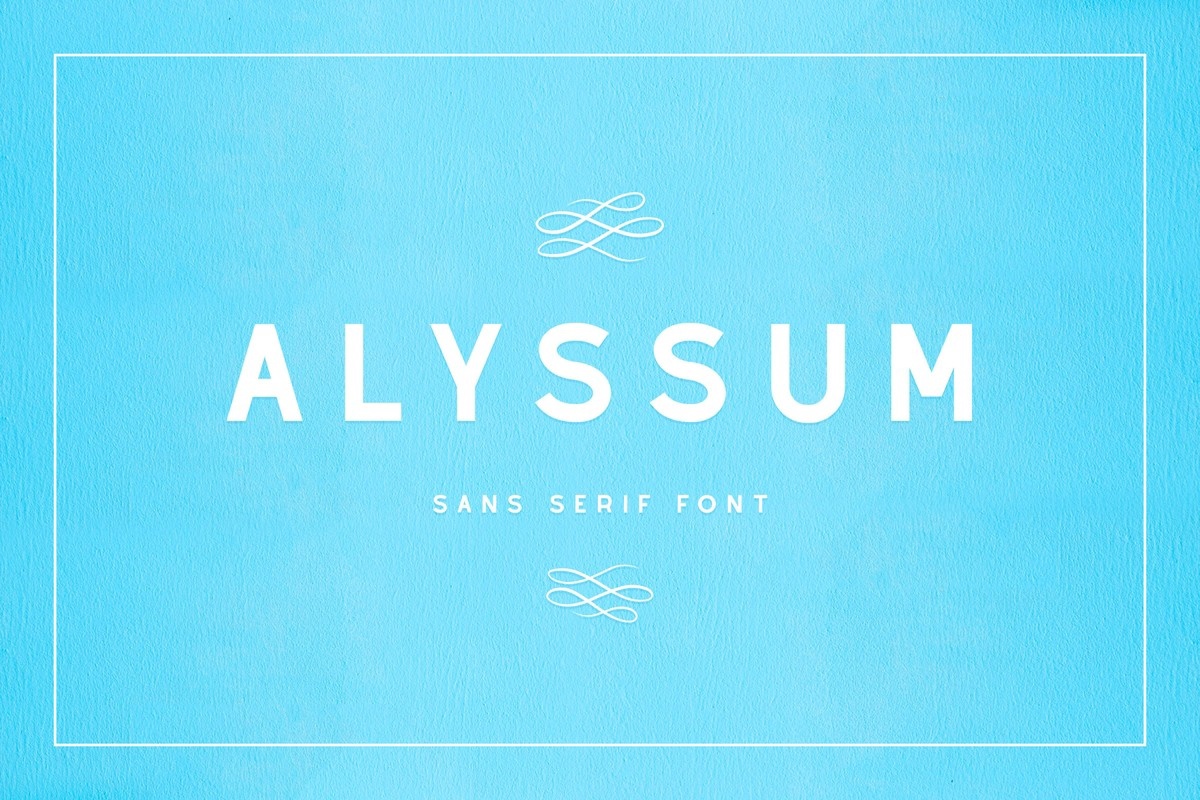 Пример шрифта Alyssum