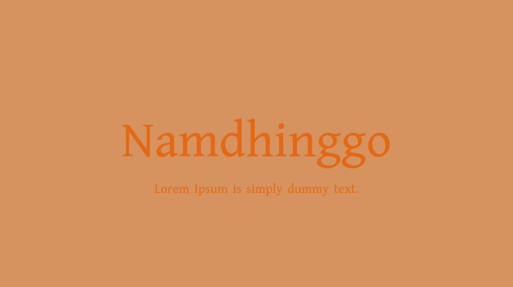 Пример шрифта Namdhinggo Semi Bold