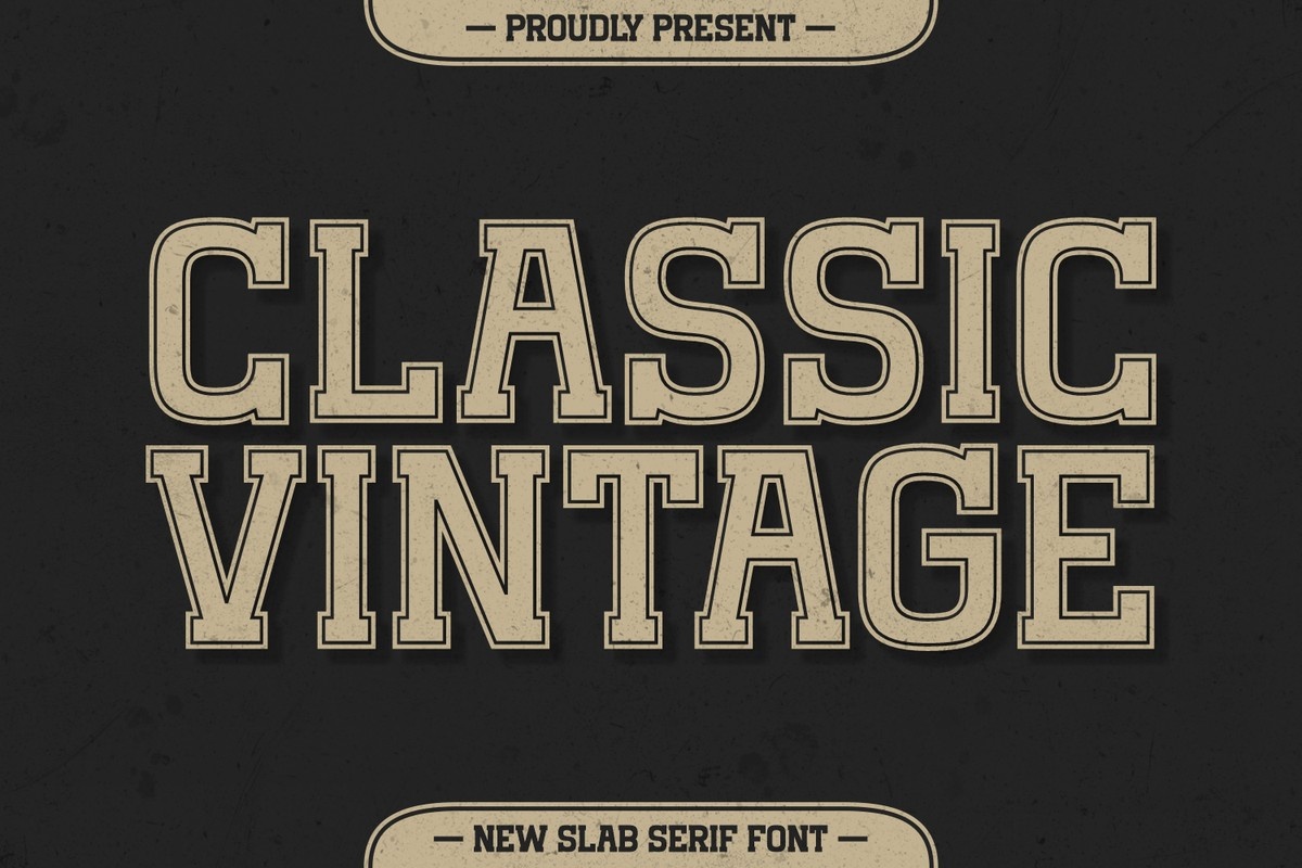 Пример шрифта Classic Vintage Regular