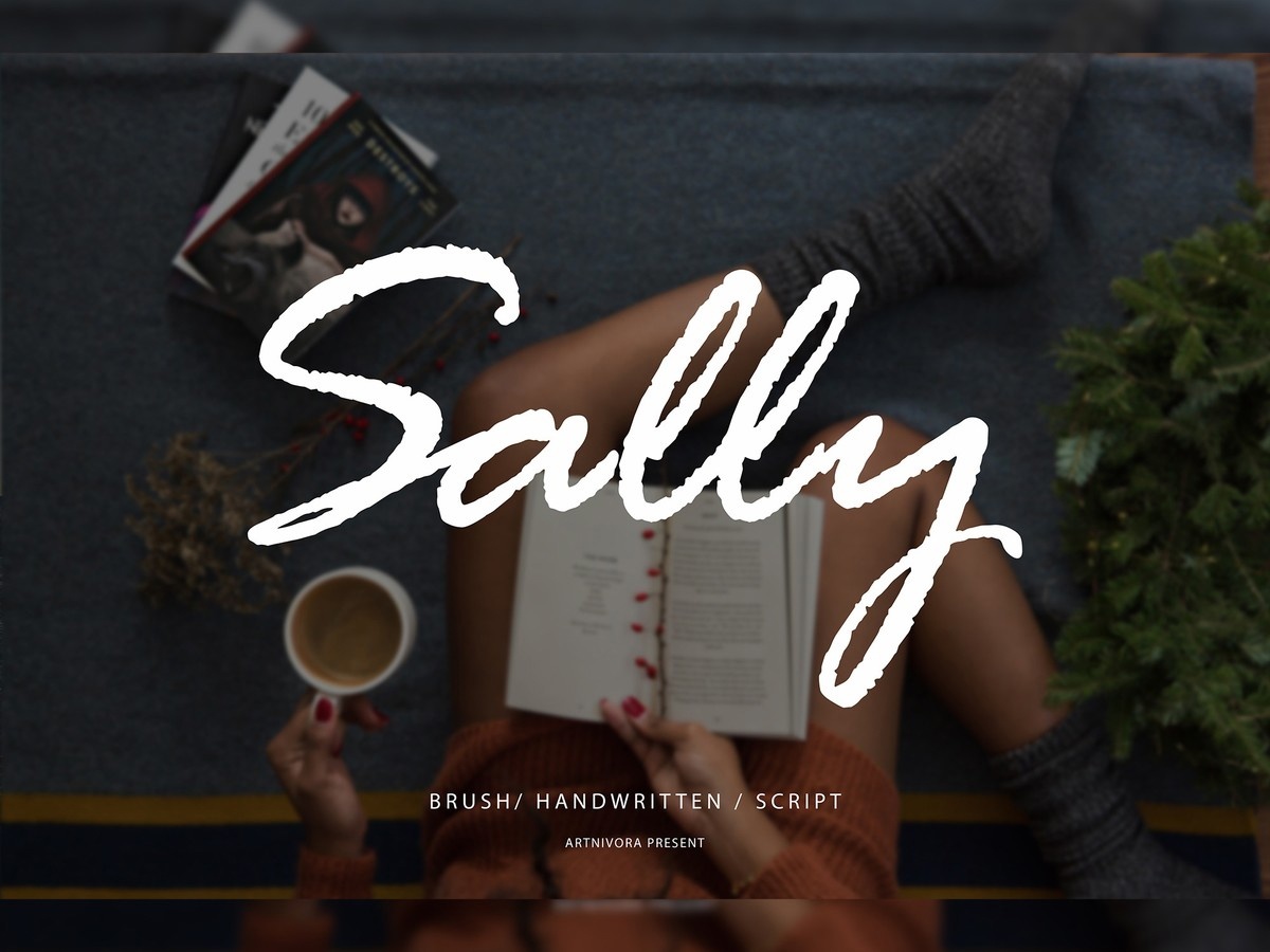 Пример шрифта Sally