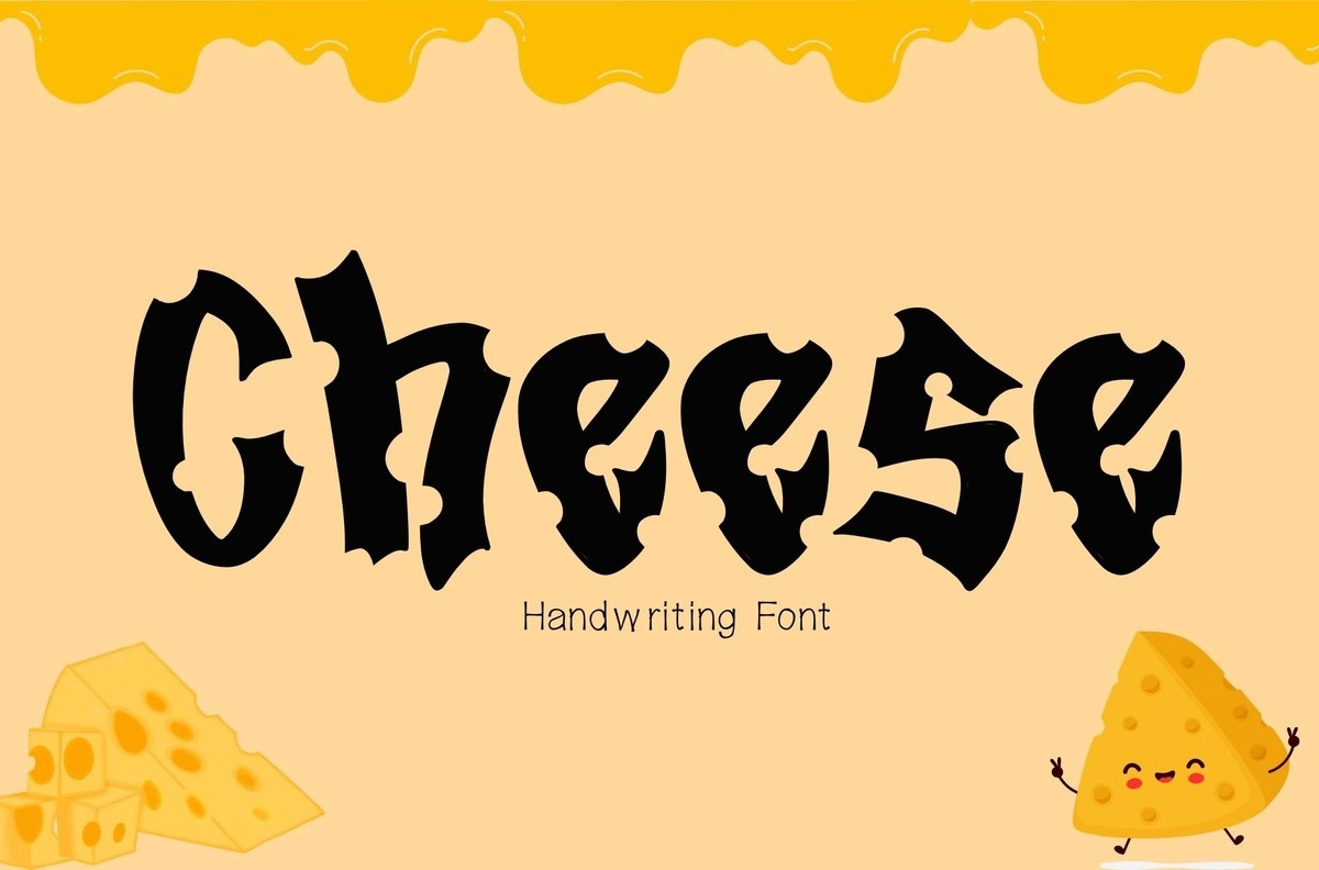 Пример шрифта Cheese Regular