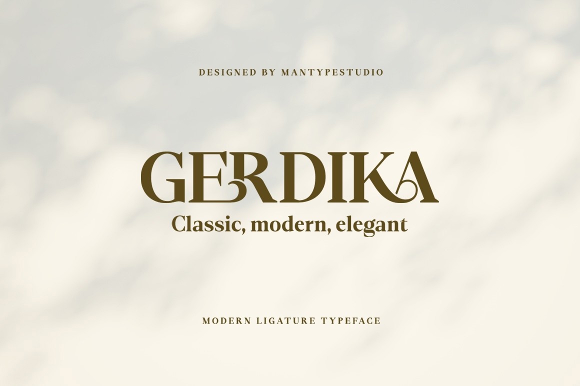 Пример шрифта Gerdika