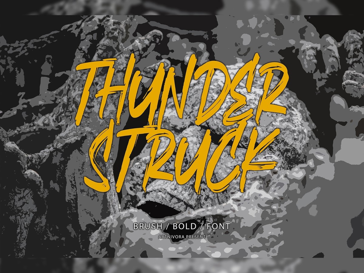 Пример шрифта Thunderstruck