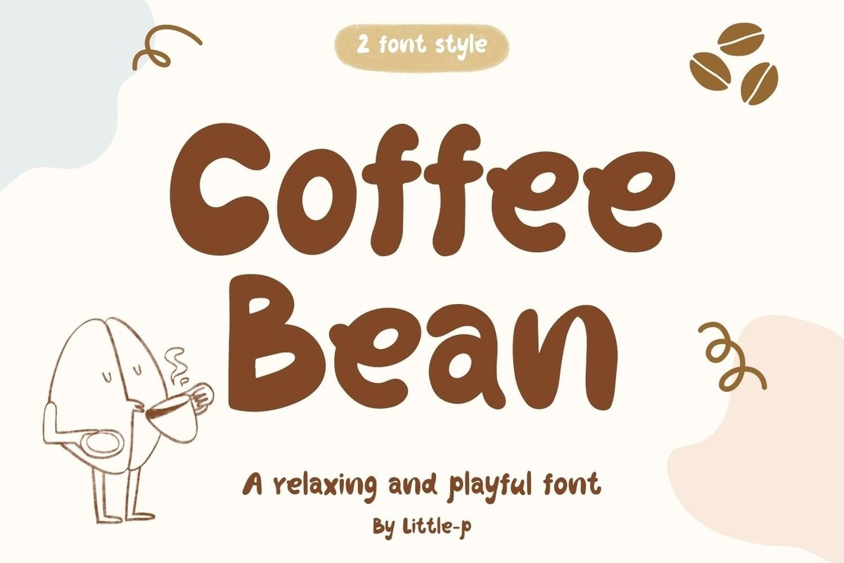 Пример шрифта Coffee Bean Decor