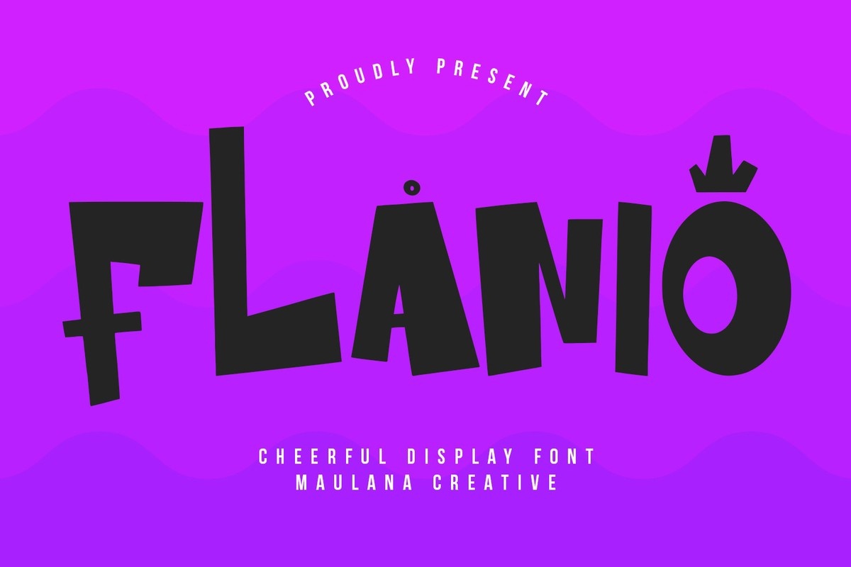 Пример шрифта Flanio