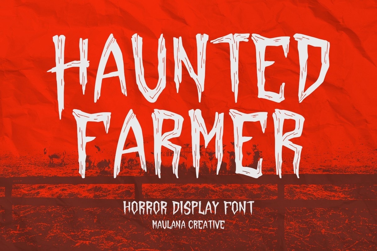 Пример шрифта Haunted Farmer
